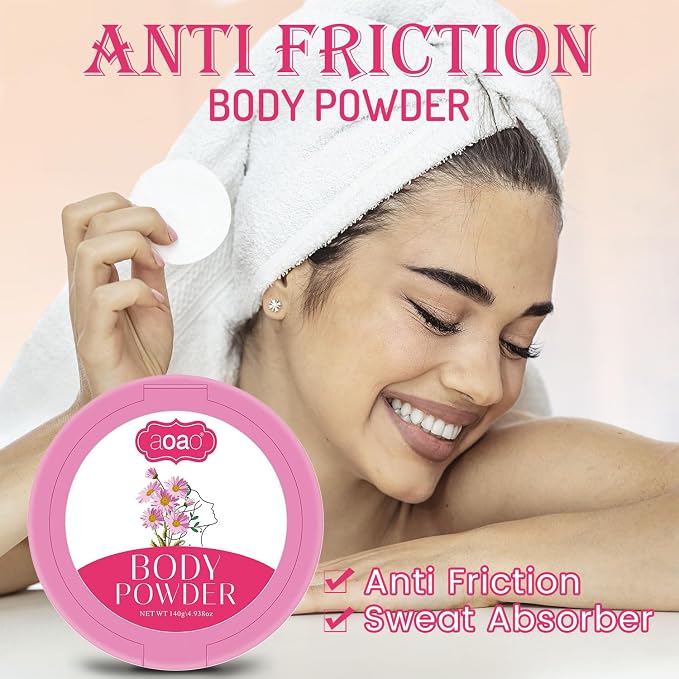 Body Powder for Women Sweat, Talc-Free After Bath Dusting Powder with Puff, Anti-Chafing & Sweat Absorbs for Sensitive Skin, Keep Skin Soft & Comfort, 5oz-2pack Great Value, Gift Share & Self Care