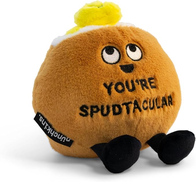 Potato Plushie - You're Spudtacular Punny Potato Plush, Cute Food Plushie Gift for Kids