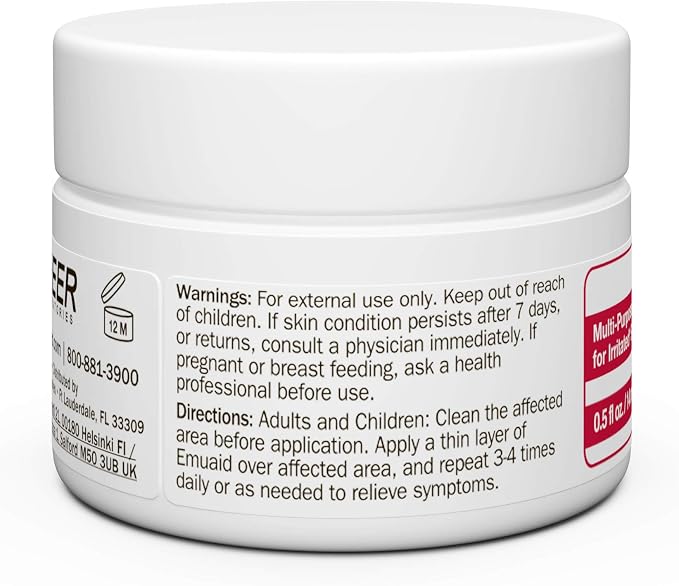 emuaid EMUAIDMAX Ointment for Itchy Skin, Maximum Strength Treatment for Athlete's Foot, Psoriasis, Jock Itch, Rash, Eczema, Cold Sores, Blisters, and Yeast Infection, 2oz