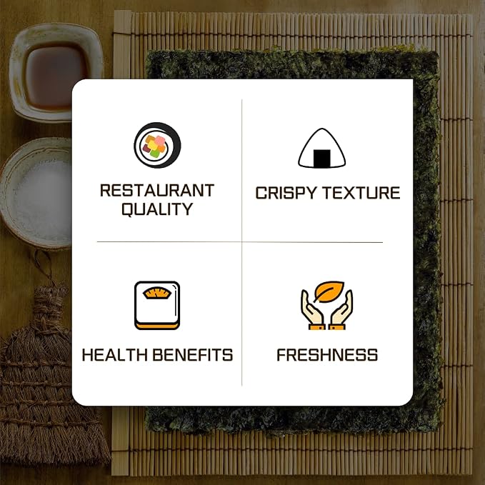 CHOI's 1(Daechun) Roasted Seaweed, GIM, Sushi Nori(100 Half Sheets)/ Resealable, Gold Grade/Product of Korea/Kimbap, Gimbap, Keto, Gluten Free, Full of Fiber, Vitamin, Mineral, High protein