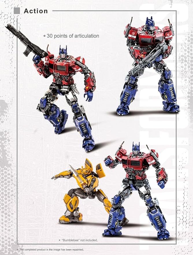 Transformers Optimus Prime Figure Model Kit – Freightliner FLA Cabover Easy to Assemble 3D Articulated Action Pre Painted Collectible Series Toys Hobby 03111