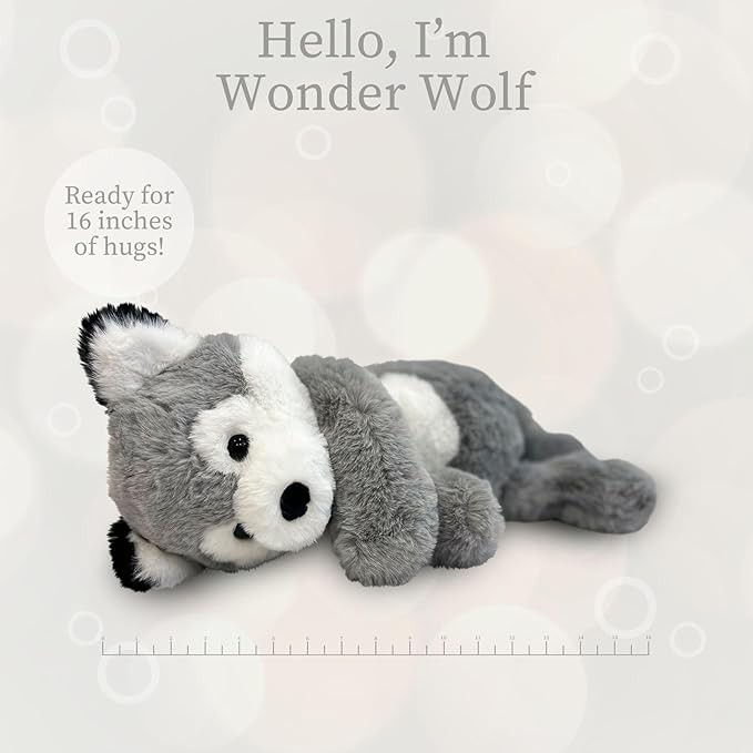 World's Softest Plush Wonder Wolf, Lushee, Large, 16" Stuffed Animal for Baby, Toddler, Kids, Adults, Wolf Plush Toy Soft, Huggable Wolf Adorable Toy Made from Kid-Friendly, Quality Materials