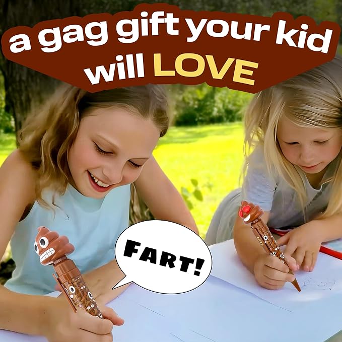 Farting Poop Pen with Multiple Funny Sounds - Perfect Halloween Games & Novelty Gift for Teens, Kids & Boys - Pen & Prank Toy for Halloween Parties, Games & Family Fun All Day (Original)