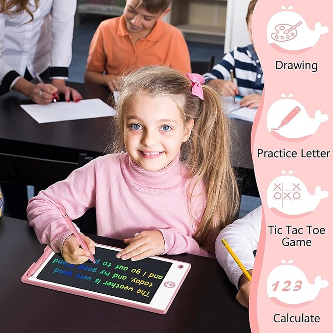 Hockvill LCD Writing Tablet for Kids 8.8 Inch, Toys for Girls Boys Drawing Pad for 3 4 5 6 7 Year Old Kids Toys, Children’s Day Gift Toddler Doodle Board Travel Essentials, Birthday Gift for Children