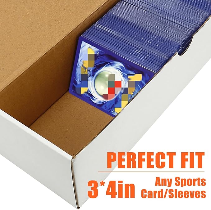6-Pack • 4800-count Trading/Gaming Card Storage Box/Trading Card Storage Box/Card Box Cardboard For Toploader Standard Card/Sports Game Collector Boxes