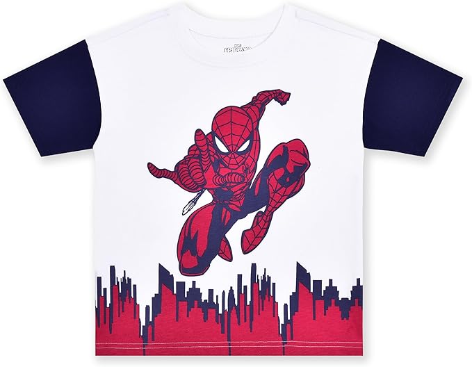 Marvel Spider-Man Boys 2 Piece Short Sleeve T-Shirt and Shorts Set for Toddlers