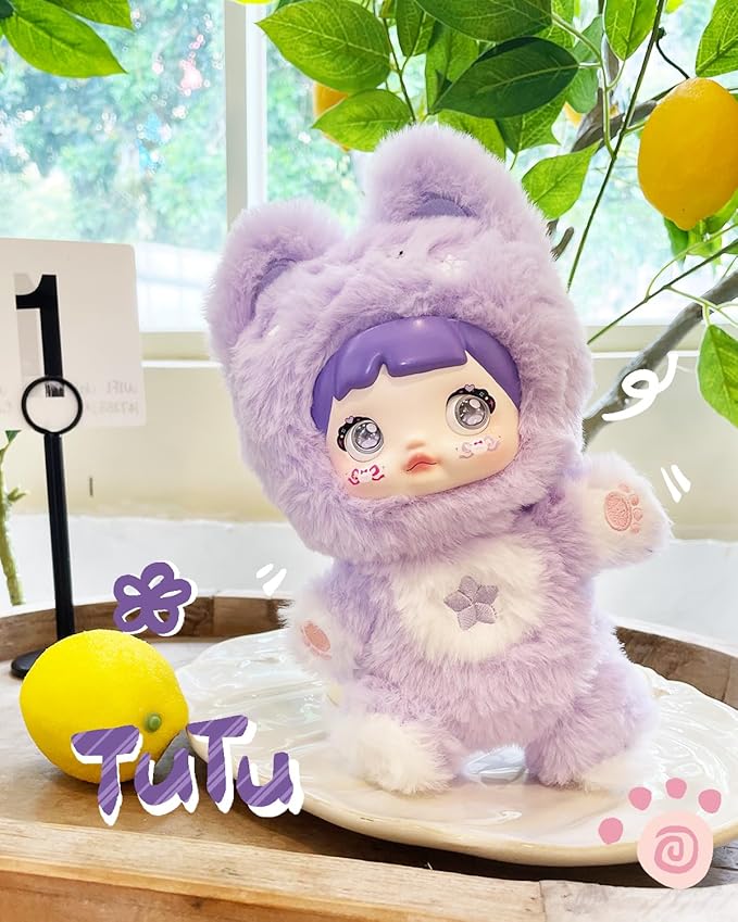 Nommi Blind Box, 1 PC Nommi Loveliness Never Ends Doll for Collectors, Kawaii Vinyl Plush Doll with 3 Expressive Eye Changes, Collectible Figures for Holiday Birthday Gifts(1 of 7 Possible Styles)
