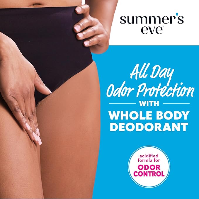 Summer's Eve Fresh Scent Whole Body Deodorant for Women, Aluminum-Free Ultimate Odor Control Cream, 3 Oz (Pack of 2)