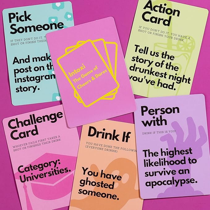 Fofeadm Drinking Card Games for Adults, Fun Adults Drinking Games with 100 Cards, Great for Game Night & Parties, 21st Birthday Gift & Bachelorette Party Games, Age 21+