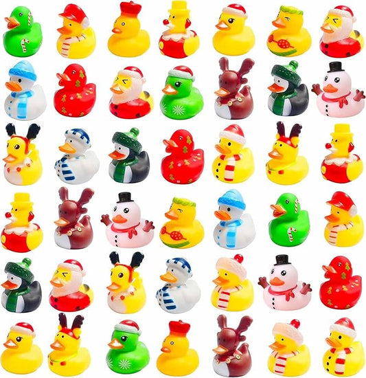 36 Pcs Christmas Rubber Ducks,Baby Showers Accessories Duckies Bath Toys for Kids Christmas Party Favors,Gift Exchange,Christmas Stocking Stuffers(Christmas)