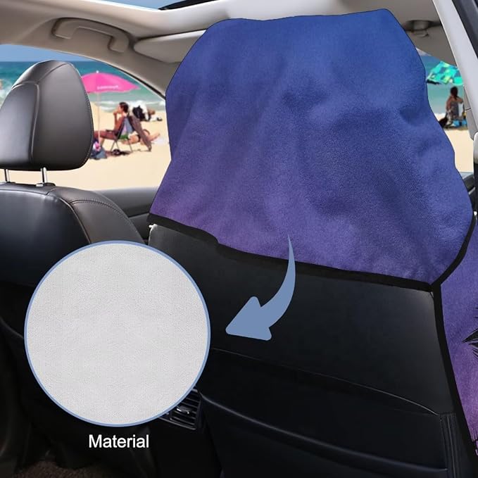 INSTANTARTS Coconut Tree Evening Sunset Car Seat Towel Cover Yoga Towel Car Seat Cover