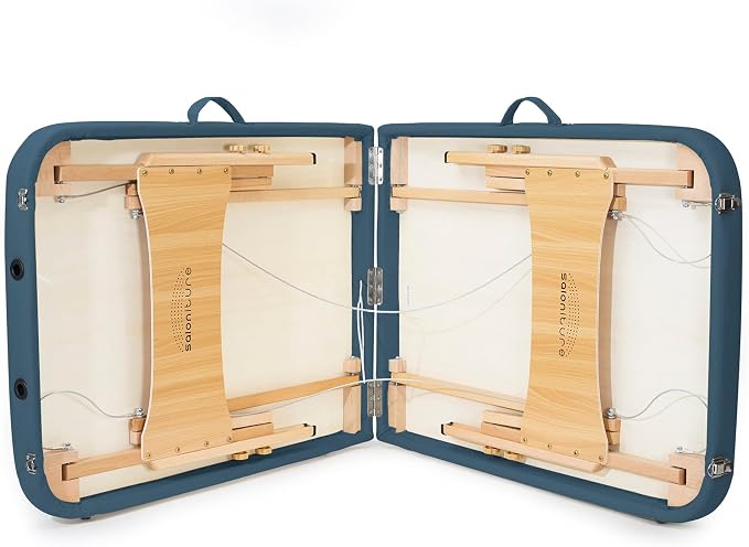 Saloniture Basic Portable Folding Massage Table - Blue