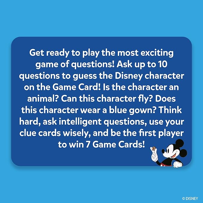 Skillmatics Guess in 10 Disney, Card Game for Girls, Boys, Kids, Teens, Adults Who Love Cinderella, Mickey Mouse, Moana, Travel Toy, Gifts for Ages 6, 7, 8, 9 and Up