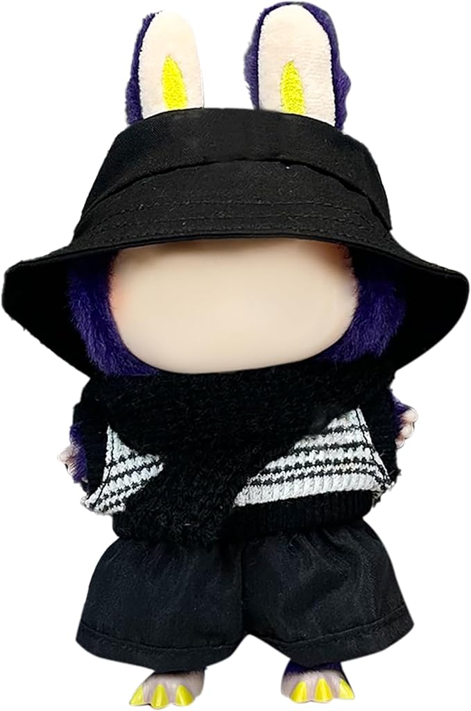 Clothes Fit for 17CM Doll, Fashion Doll Clothes Outfit Set Cute Theme Designer Toys Dress Accessories for Collector Fans Display (Gold V Black)