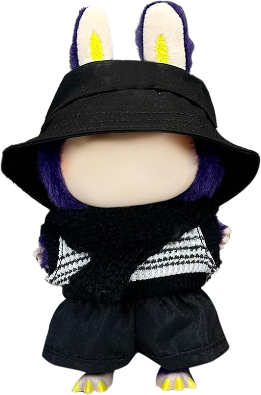 Clothes Fit for 17CM Doll, Fashion Doll Clothes Outfit Set Cute Theme Designer Toys Dress Accessories for Collector Fans Display (Gold V Black)