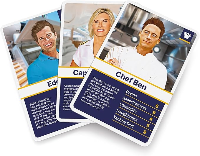 Bubblegum Stuff - Top Deck - Yachtie Hotties Edition - 55 Characters from a Popular Reality TV Series - Great for Games Night and Parties - Fun Gift idea!