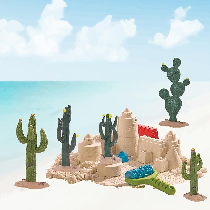 Gemini&Genius Cactus Plant Action Figure Toys for Kids Green Plant Cacti Great for Sand Table Landscape Scene Accessories Decoration-5Pcs