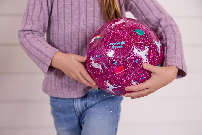 Crocodile Creek Soccer Ball - Inflatable Rubber Ball for Kids Ages 4 and Up - for Indoor and Outdoor Sports - PVC-Free