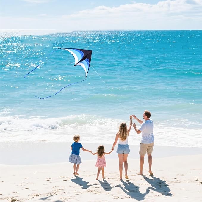Kites for Kids and Adults, Easy to Fly for Beach, Single Line Kite Set for Beginners