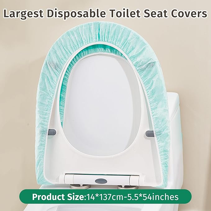 Two-Layer Disposable Toilet Seat Cover,30 Pack Extra Large Non-Woven Fabric Individually Wrapped for Travel,Toddler Potty Training for Kids and Adults