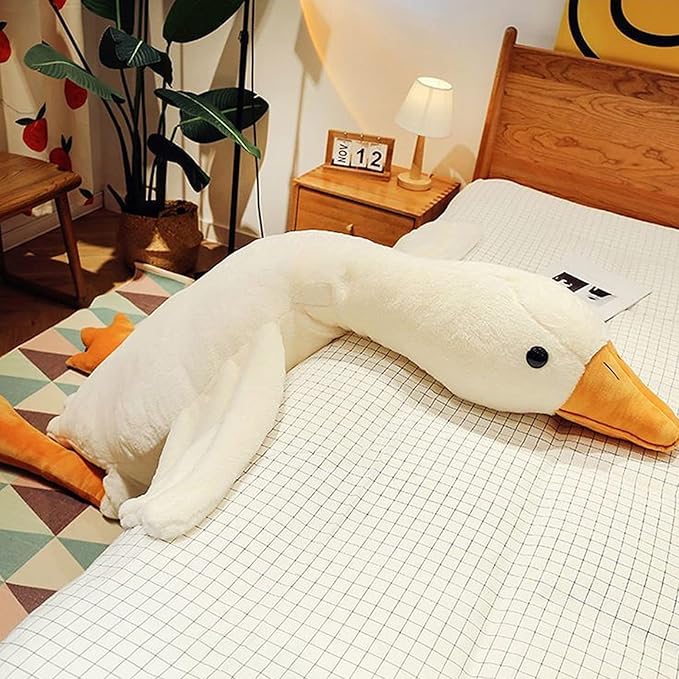 Swan Stuffed Animal, 5.5 lbs Weighted Stuffed Animals Plush Swan Toy Big Goose Weighted Plush Animals Duck Stuffed Animals Plush Pillow Toy Gifts for Kids, 35.43"