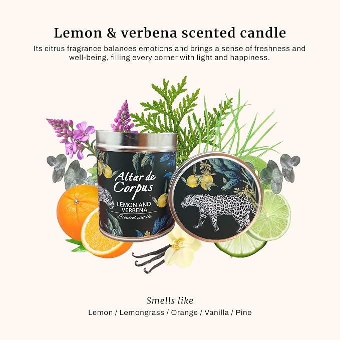 14 Oz Spring Candles for Home - Large Candle Lemon Verbena - Mothers Day Gifts - Luxury Candles for Men - Premium Soy Candle Blend - Bathroom Decor
