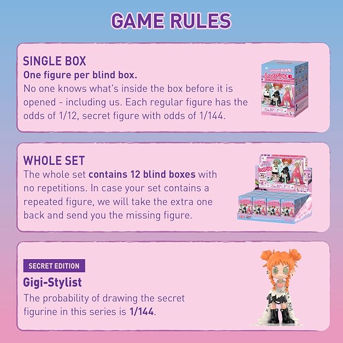 POP MART Lil Peach Riot Loading! Series Blind Box Figures, Collectible Toys Home Decorations, Holiday Birthday Gifts for Girls and Boys, Single Box