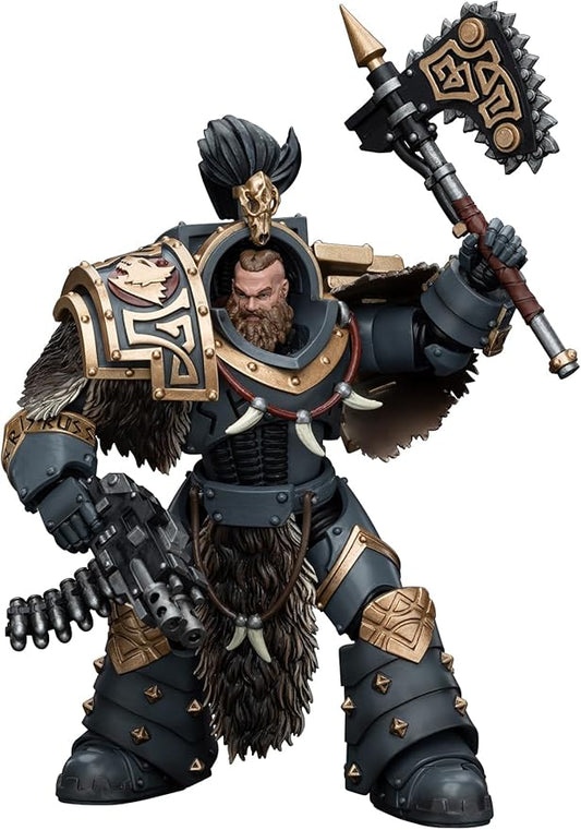 JOYTOY Warhammer 40K 1/18 Action Figures, Space Wolves Varagyr Wolf Guard Squad Varagyr Terminator 4 Perfect for Collectors & Decor, Ideal Gift for Birthdays, Christmas, Character Figure - JT5857