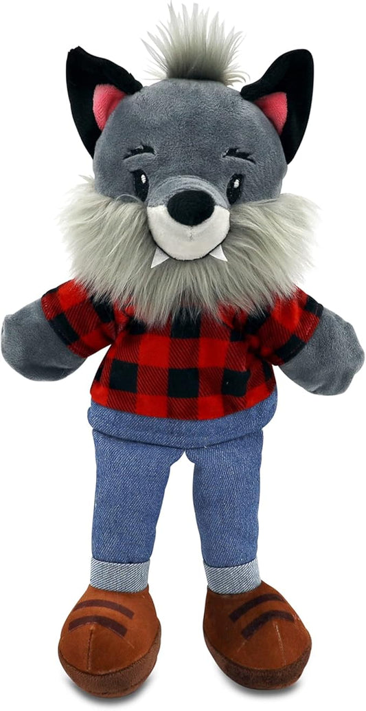 Sharewood Forest Friends Walter The Wolf Hand Puppet - Stuffed Animal for Toddlers, Kids, Teachers, Daycare & School - Perfect for Puppet Theatre and Creative Play