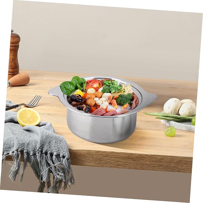 ABOOFAN Single Serve Hot Pot for Induction Cookers Reusable Soup Pot for Noodles Stews More Easy to Clean Cooking Cookware