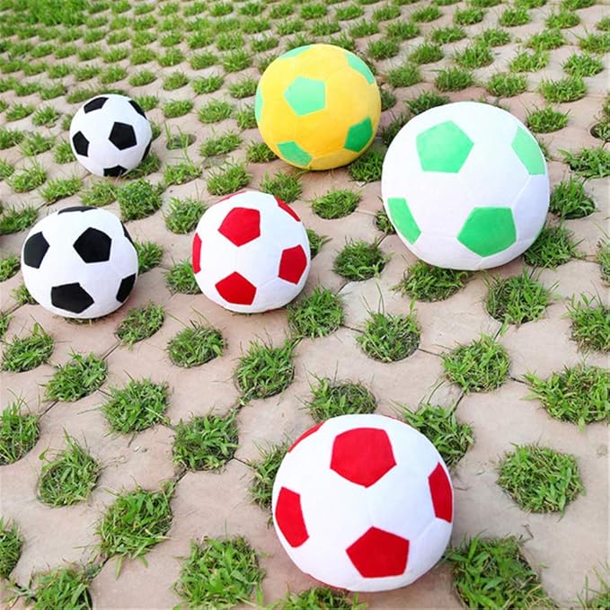 Plush Soccer Balls - Fluffy Stuffed Toy Soccer Ball Plush Pillow Soft Durable Stuff Soccerball Gift for Kids Boy Baby (Red - White,17.7inch/45cm)