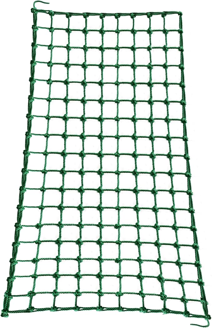 Outdoor & Indoor Premium Climbing Net - 8 Sizes Polyester Fiber. Easy Install with Extras. Handcrafted & Practical. Ideal Gift. (4ft x 8ft)