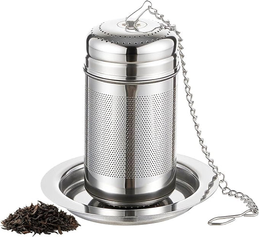 316L Stainless Steel Tea Infuser – Extra Fine Mesh Loose Leaf Tea Steeper for 8–16 oz Mugs, Bottles & Small Teapots, Dishwasher Safe (1 Pack)