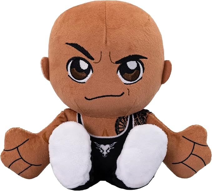 Bleacher Creatures WWE The Rock 8" Kuricha Plush - Soft Chibi Inspired Wrestling Legend
