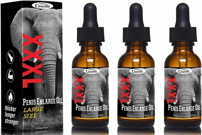 Crazylife Men Energy Essential Oil Sex Delay - Supplement Enlargement Massage Oils Permanent Thickening Growth Oil Performance Boost Strength 10ml (3)