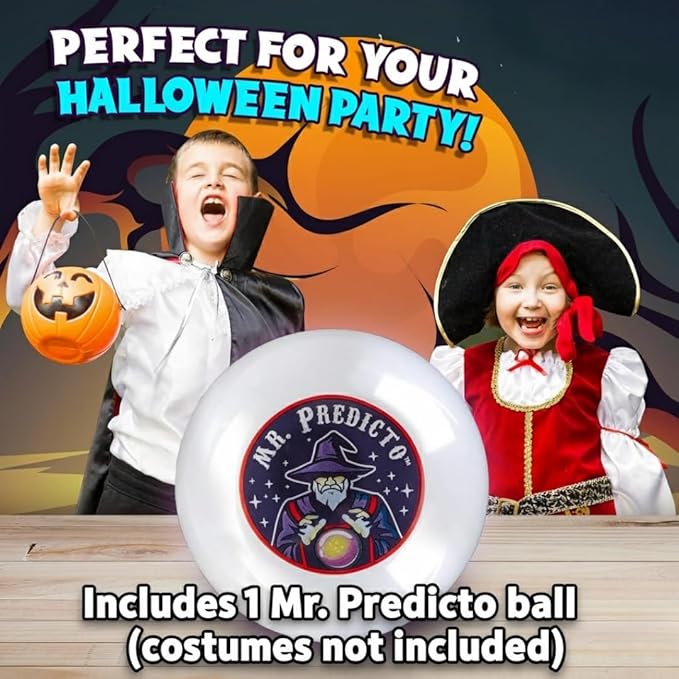 Mr. Predicto Fortune Teller Crystal Ball - Halloween Games for Kids, Ask Question & He Speaks Answer, Perfect Fortune Telling Costume Women (1 Ball Included)