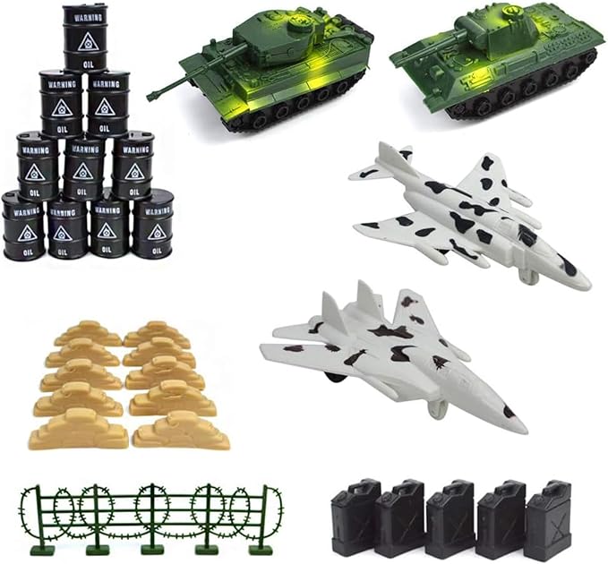 3 otters 250PCS Army Men Military Set, Action Figures with Army Accessories, Toys Gifts for Toddler Kids Boys Ages 3+