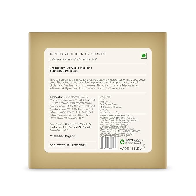Forest Essentials Intensive Eye Cream with Anise - 15gm