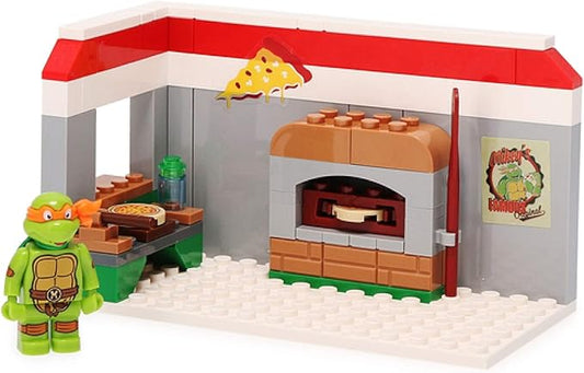 Snap & Switch Teenage Mutant Ninja Turtles Pizza Parlor with Mikey Playset - Buildable Toy Set for Creative Play and Fun - Ages: 6+