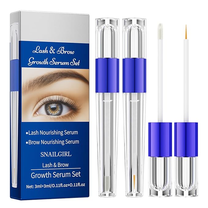Lash and Brow Serum With 15 Plant Extracts for Longer Lashes，Eyelash and Eyebrow Growth Serum For Thicker and Fuller Lashes