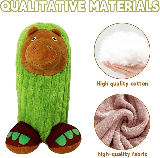 Italian Brainrot,Tung Tung Tung Sahur Plushies Toy 7.1inch for Fans Gift, Soft Stuffed Animal Pillow for Home Kids' Bedroom Decor, Birthday Christmas Choice for Boys Girls (Hippo Cactus)