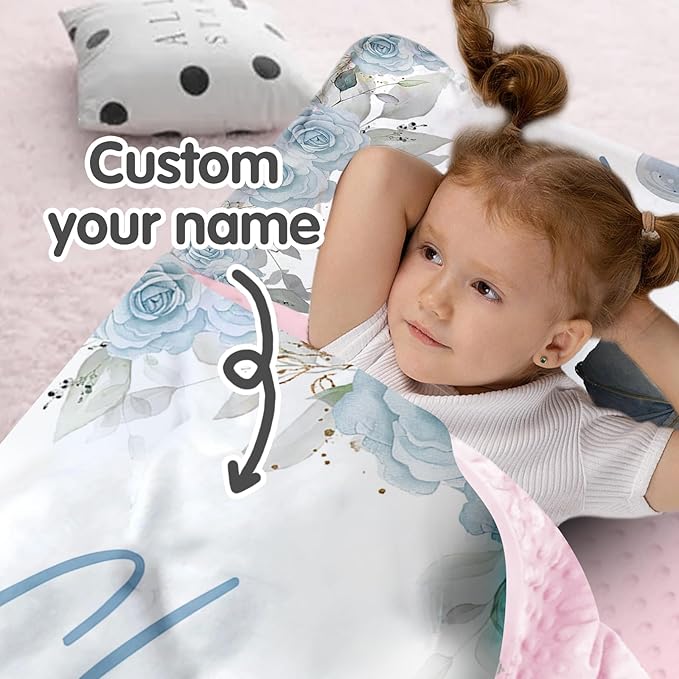 Personalized Toddler Nap Mat for Girls – Custom Name Kids Nap Mat – Daycare Sleeping Mats with Removable Pillow and Soft Minky Dot Blanket for Preschool, Travel, Kindergarten