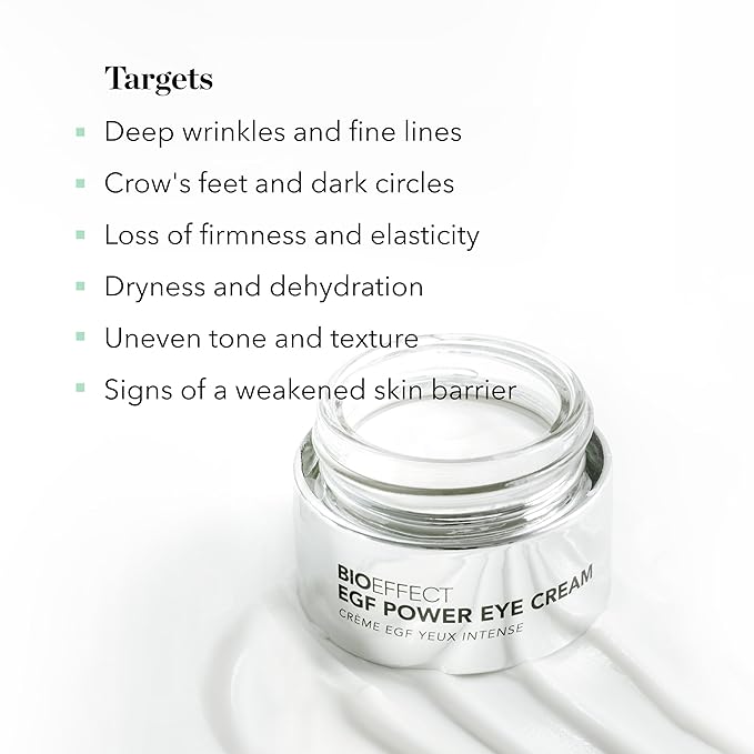 BIOEFFECT EGF Power Eye Cream | Intensive Age-Defying Eye Treatment with Epidermal Growth Factor + Bakuchiol + Niacinamide for Wrinkles, Dark Circles & Puffiness | 15 mL / 0.51 oz