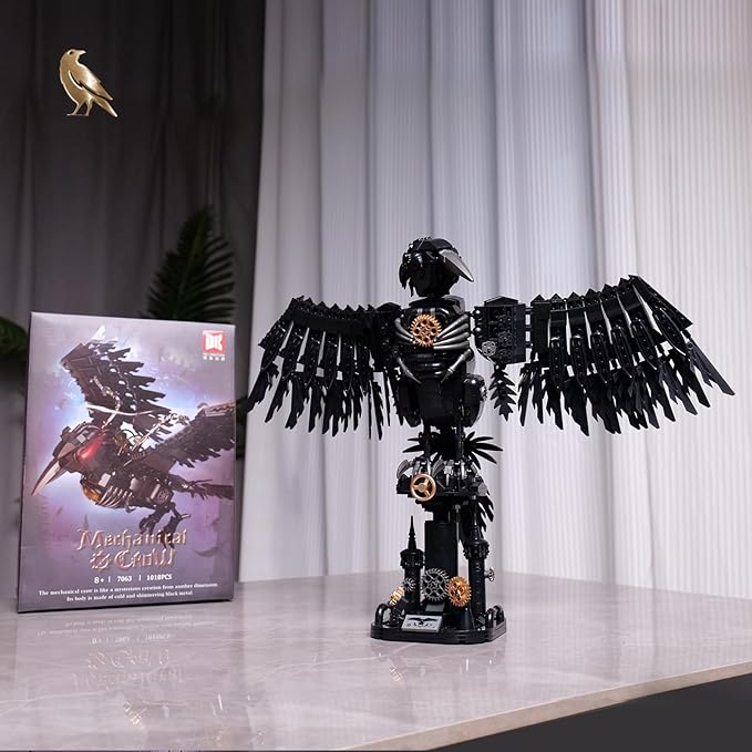 Ideas Magic Raven Building Set，Compatible with Lego Mainstream Brands Adults Collectible MOC Bird Model STEM Toy for Anime Fans Home Decor,Creative Gift for Kids Boys & Girls 8-16 (1018 PCS)