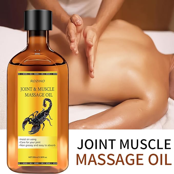 Soothing Massage Oil for Muscle Relaxation & Joint Comfort，Infused with Argan Oil, Ginger & Jojoba Oil， Fast Absorbing, Non Greasy Formula for Hydrating Skin Care (3.38FLOZ)