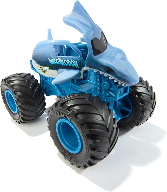 Monster Jam Smash & Bash 2-Pack Monster Trucks, Megalodon & El Toro Loco, 1:64 Die Cast Repairable Monster Truck, Kids Toys for Boy and Girls Ages 3 and up