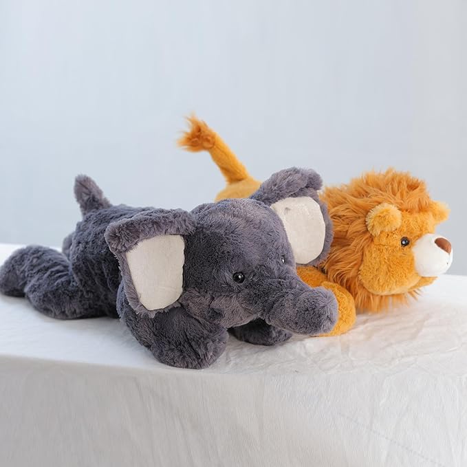 Elephant Stuffed Animal for Kids 15.7" 1.2Lbs, Soft Weighted Stuffed Animals, Huggable Weighted Elephant Plushie for Kids