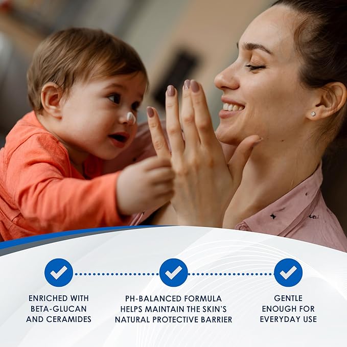 Vanicream Moisturizing Cream for Baby, 6 Oz, Gentle, Hydrating Baby Lotion with Beta-Glucan & Ceramides, Formulated without Common Irritants for Sensitive Skin, All Ages (Pack of 12)
