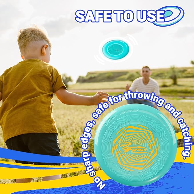 Frisbee Go Flying Disc, 9 Inch Lightweight Sports Disc for Beginners Outdoor Beach Backyard Lawn Park Camping Family Activity Game - 70g