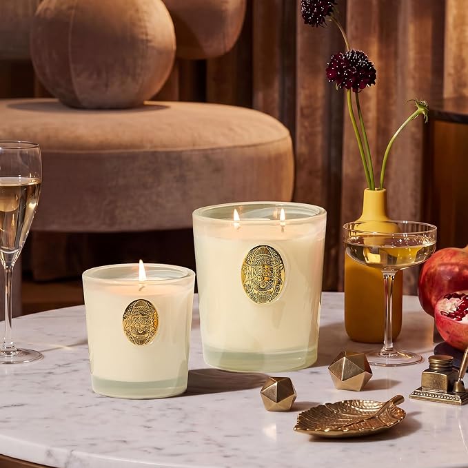 M&SENSE Large Two-Wick Soy Candle | Creamy Vanilla Pie & White | 19.8 oz, 120H Burn Time | Luxury Scented Candle for Relaxation, Gifting, Home Décor | Ideal for Bedroom, Office, Party Ambiance